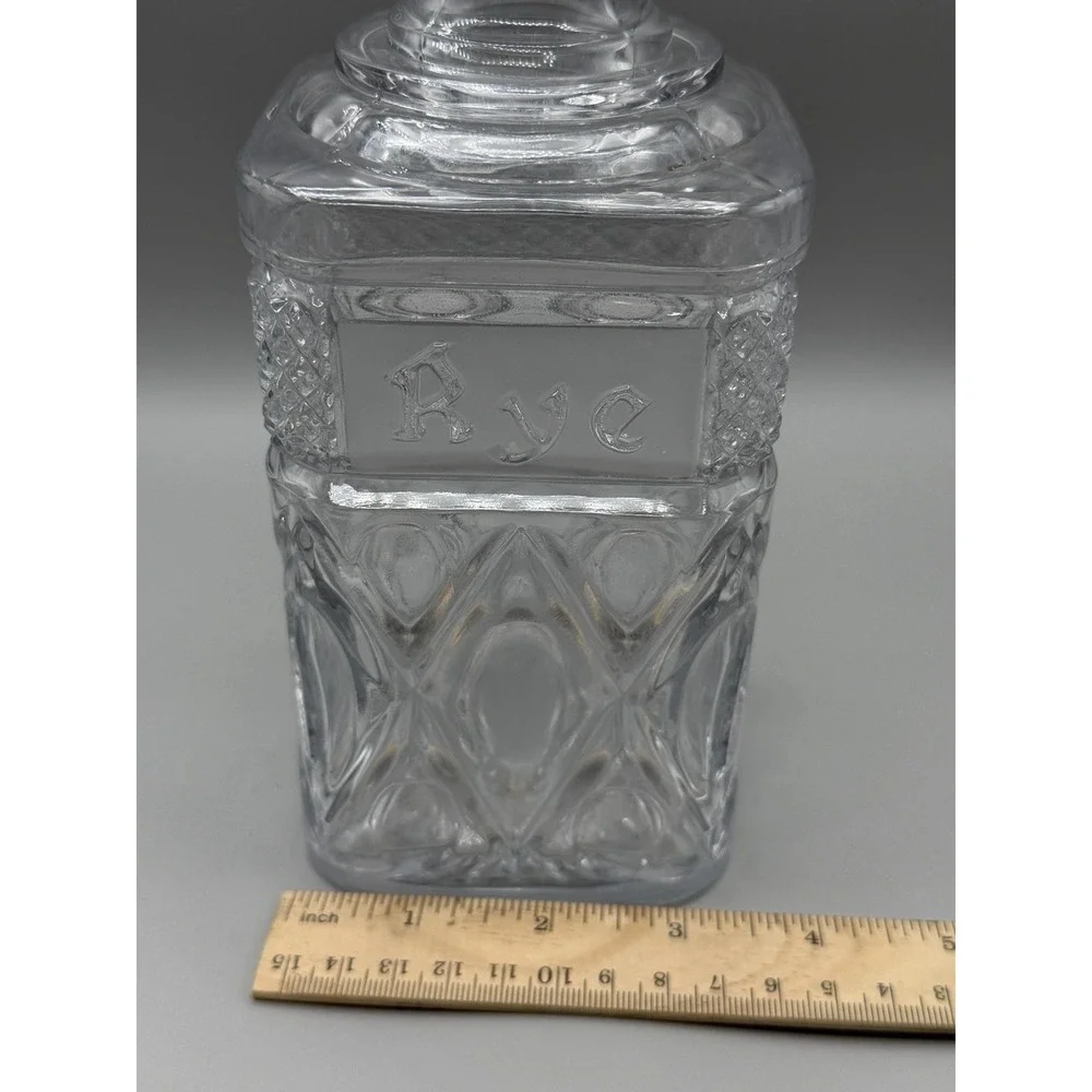 Vintage Imperial Glass Cape Cod Clear Pressed Glass Whiskey / Rye Decanter